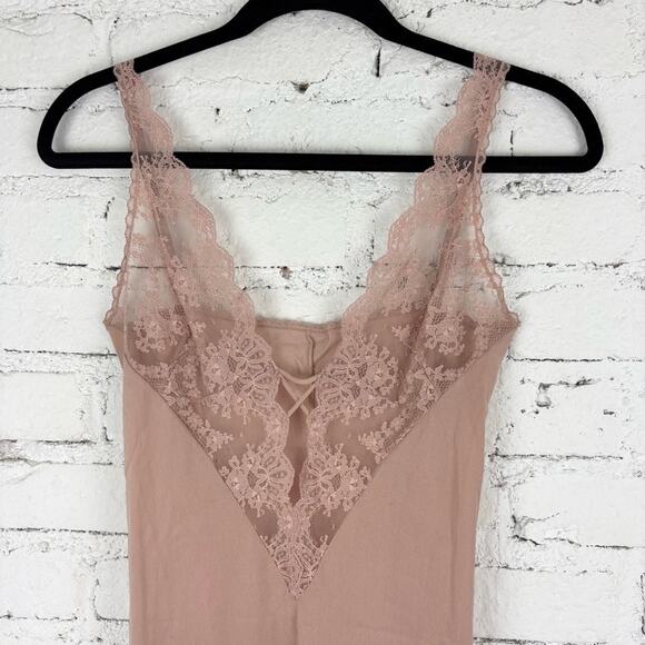 Vintage Formfit Rogers 32 Tall Lace Corset Slip Dress - Picture 2 of 8